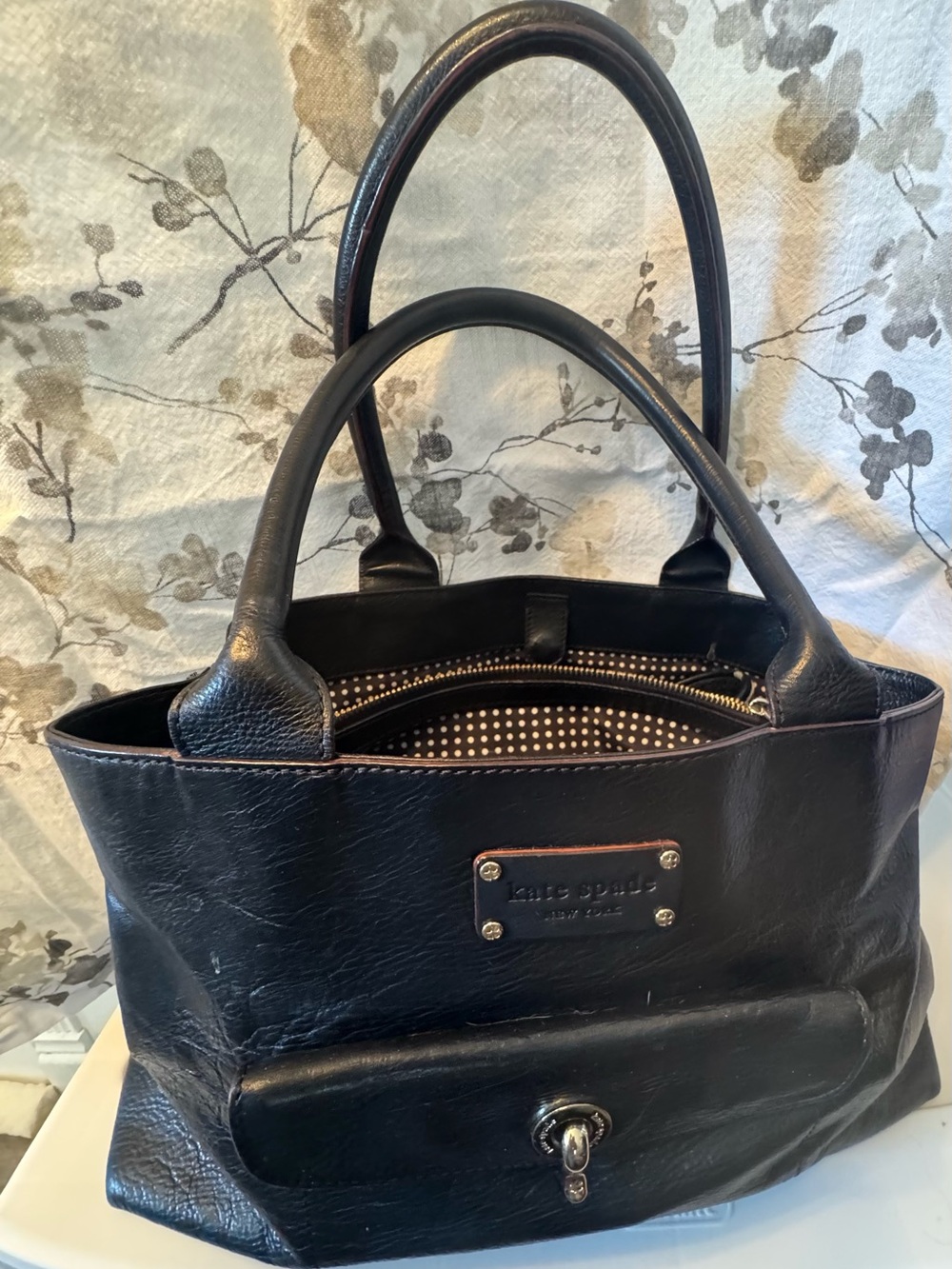 Kate Spade Black Leather Tote